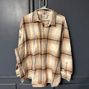 NWT plaid boyfriend flannel old navy 2XL